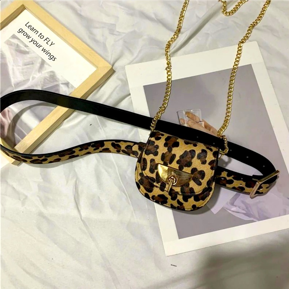 EUC Leopard Print Mini Waist Bag